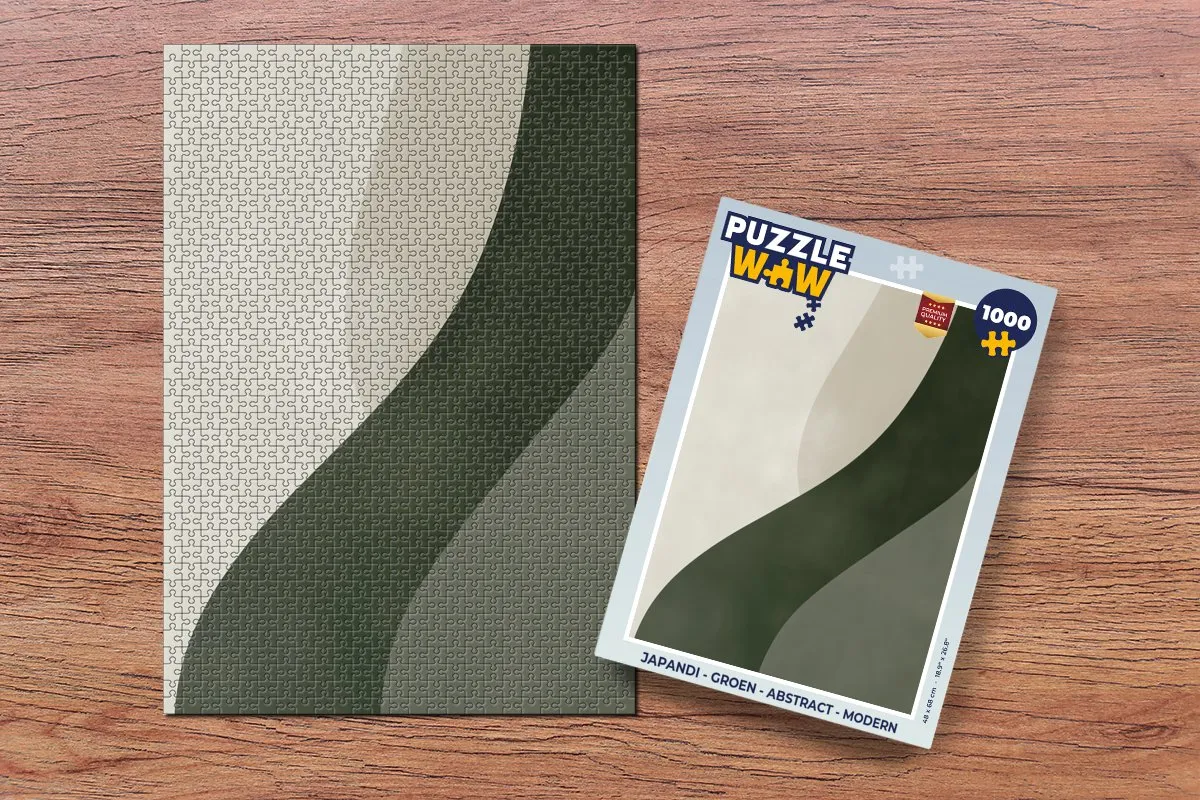 PuzzleWow Japandi Legpuzzel 1000 Stuks - Groen