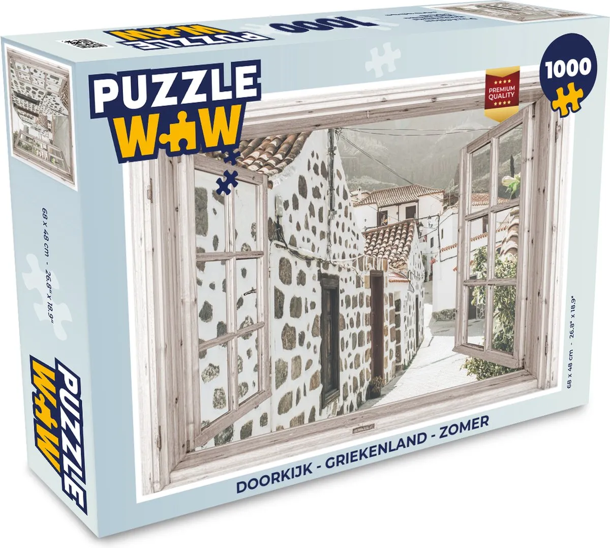 PuzzleWow Griekenland Zomer Legpuzzel 1000 Stuks - Multicolor