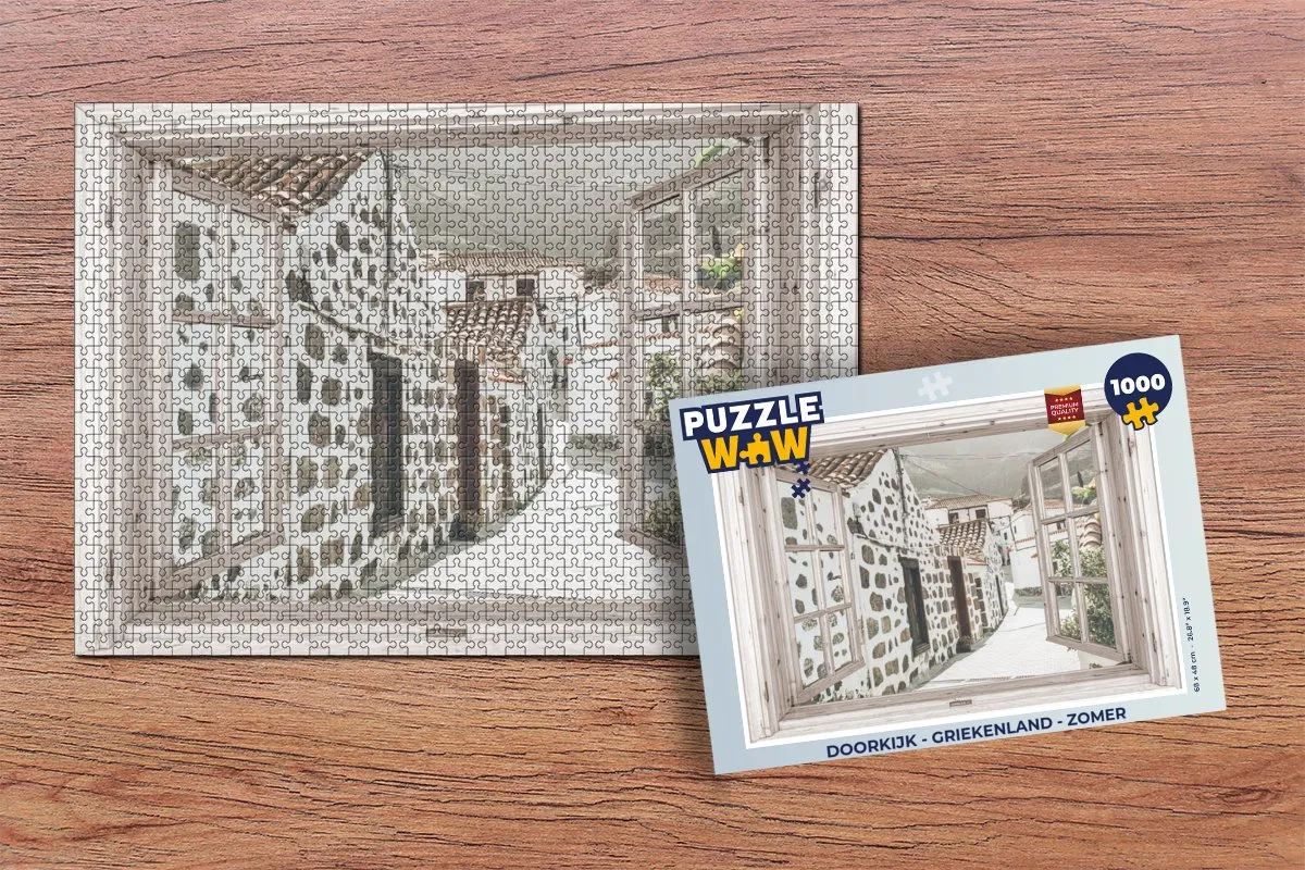 PuzzleWow Griekenland Zomer Legpuzzel 1000 Stuks - Multicolor