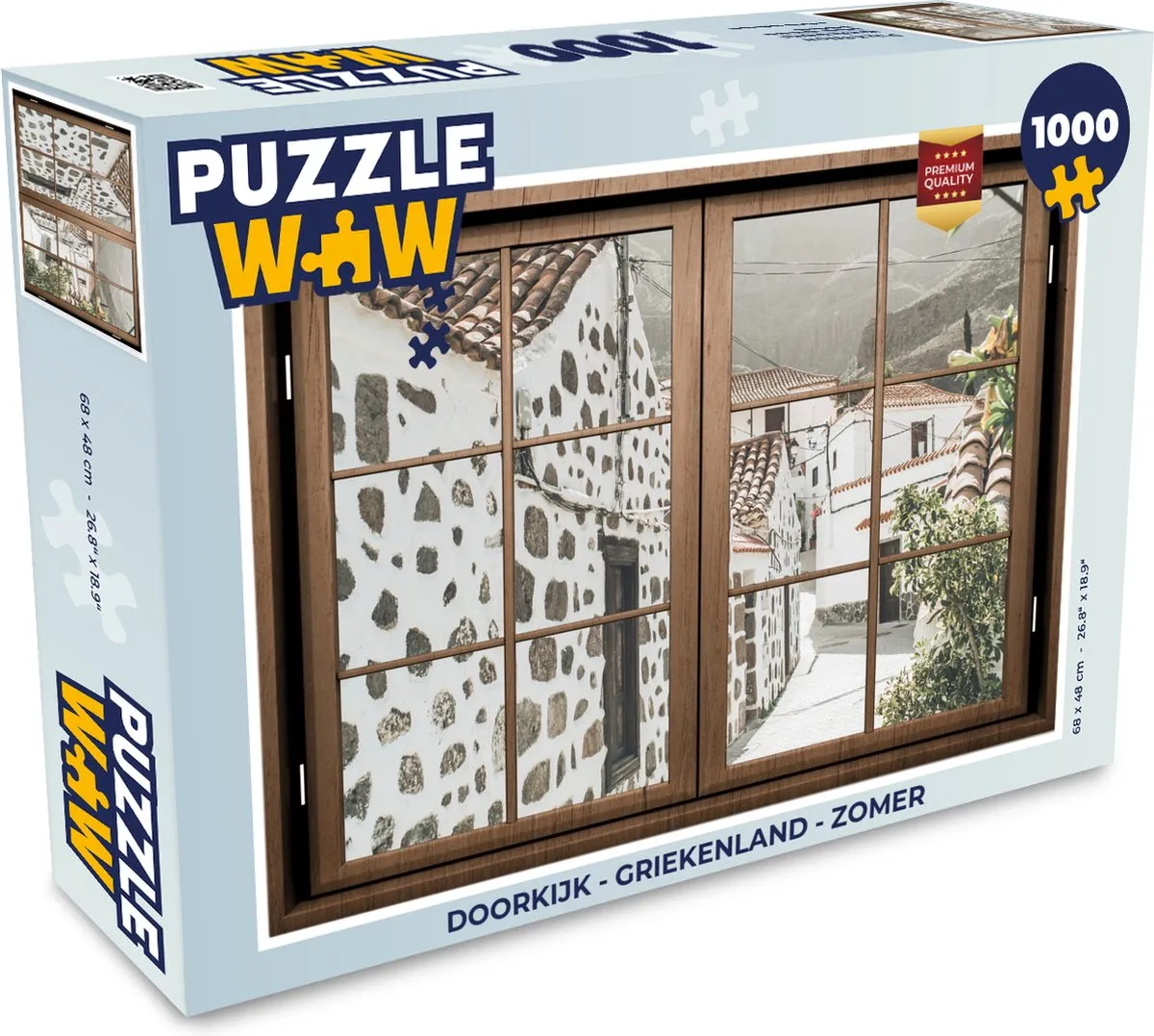 PuzzleWow Griekenland Zomer Legpuzzel 1000 Stuks - Multicolor