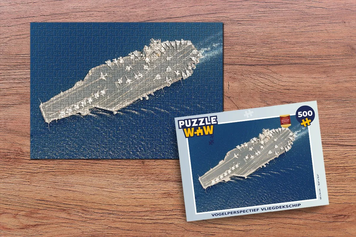 PuzzleWow Vliegdekschip Legpuzzel 500 Stuks - Multicolor