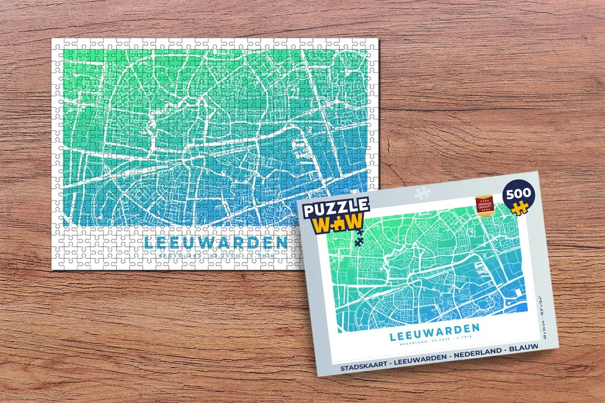 PuzzleWow Leeuwarden Legpuzzel 500 Stuks - Multicolor
