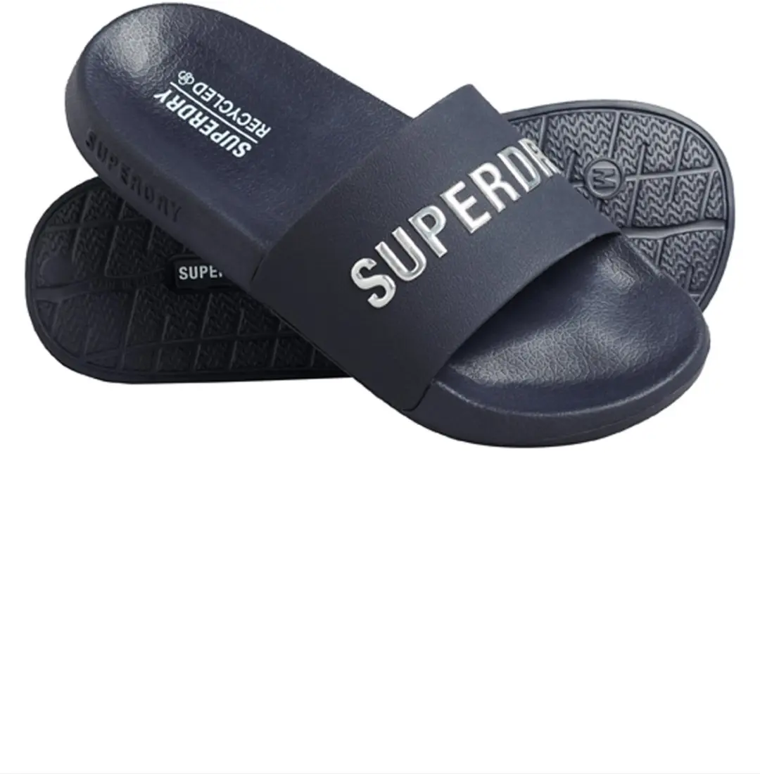 Superdry Dames CODE Logo Badslippers - 36-37 - Rich Navy