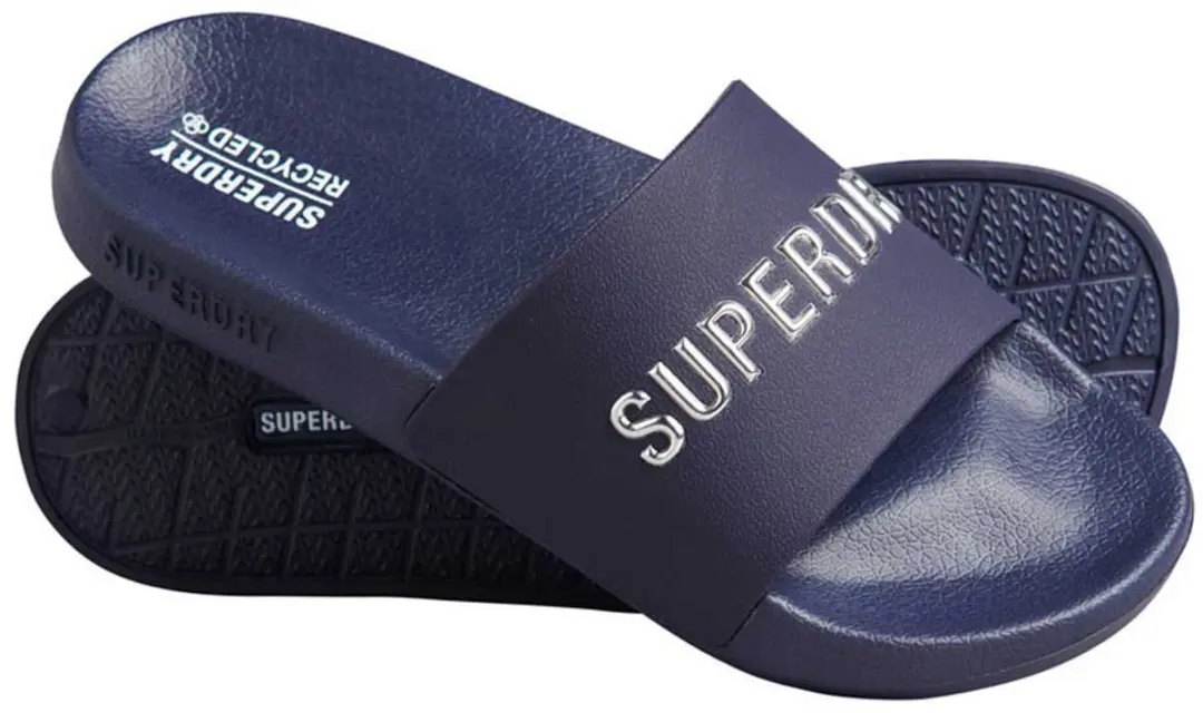 Superdry Dames CODE Logo Badslippers - 36-37 - Rich Navy