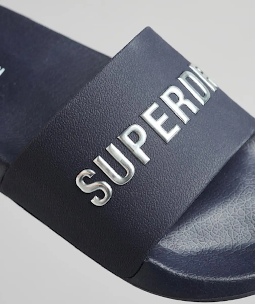 Superdry Dames CODE Logo Badslippers - 36-37 - Rich Navy