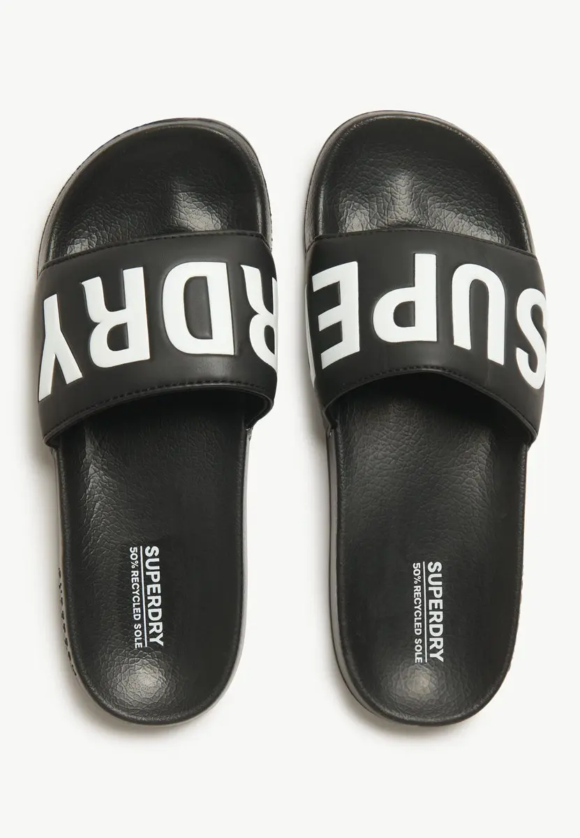 Superdry Core Vegan Badslippers Dames - Zwart - afbeelding 5 van 6