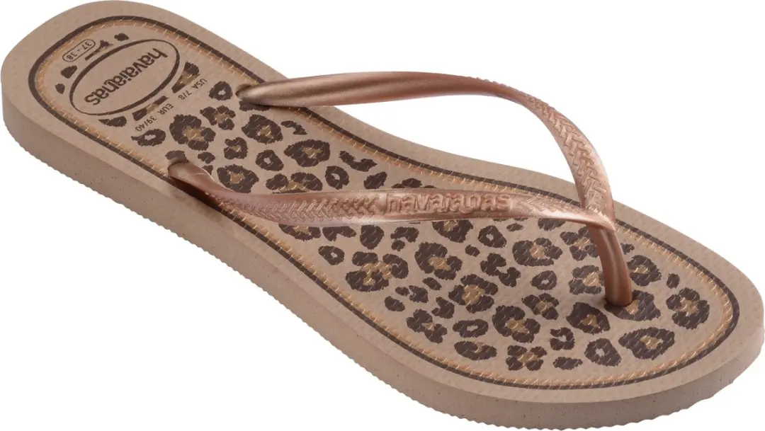 Havaianas Slim Animals Teenslipper - Rose/Goud - afbeelding 4 van 6