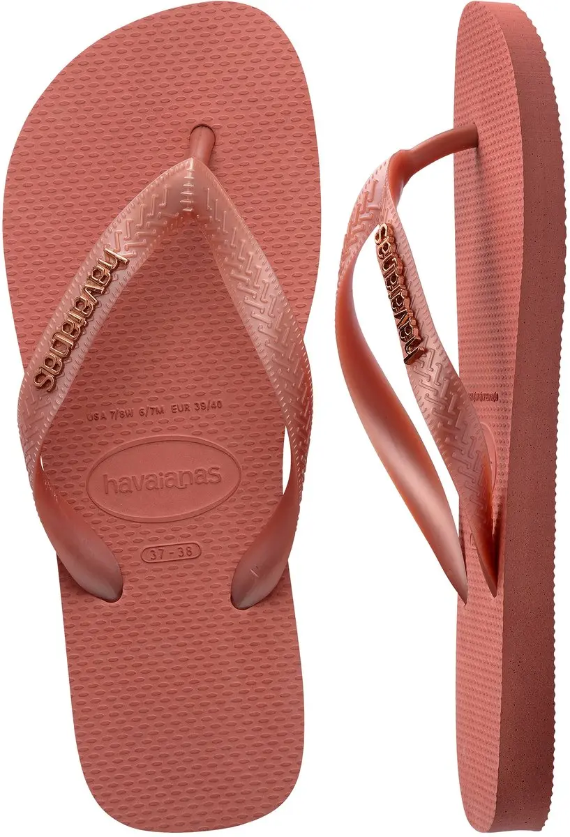 Slippers met metalen logo-top