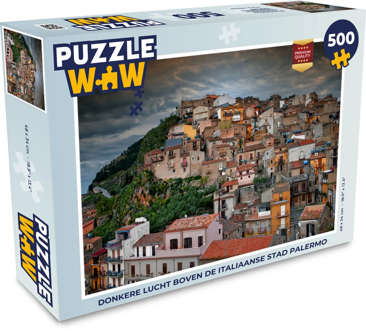 PuzzleWow Palermo Legpuzzel 500 Stuks - Multicolor