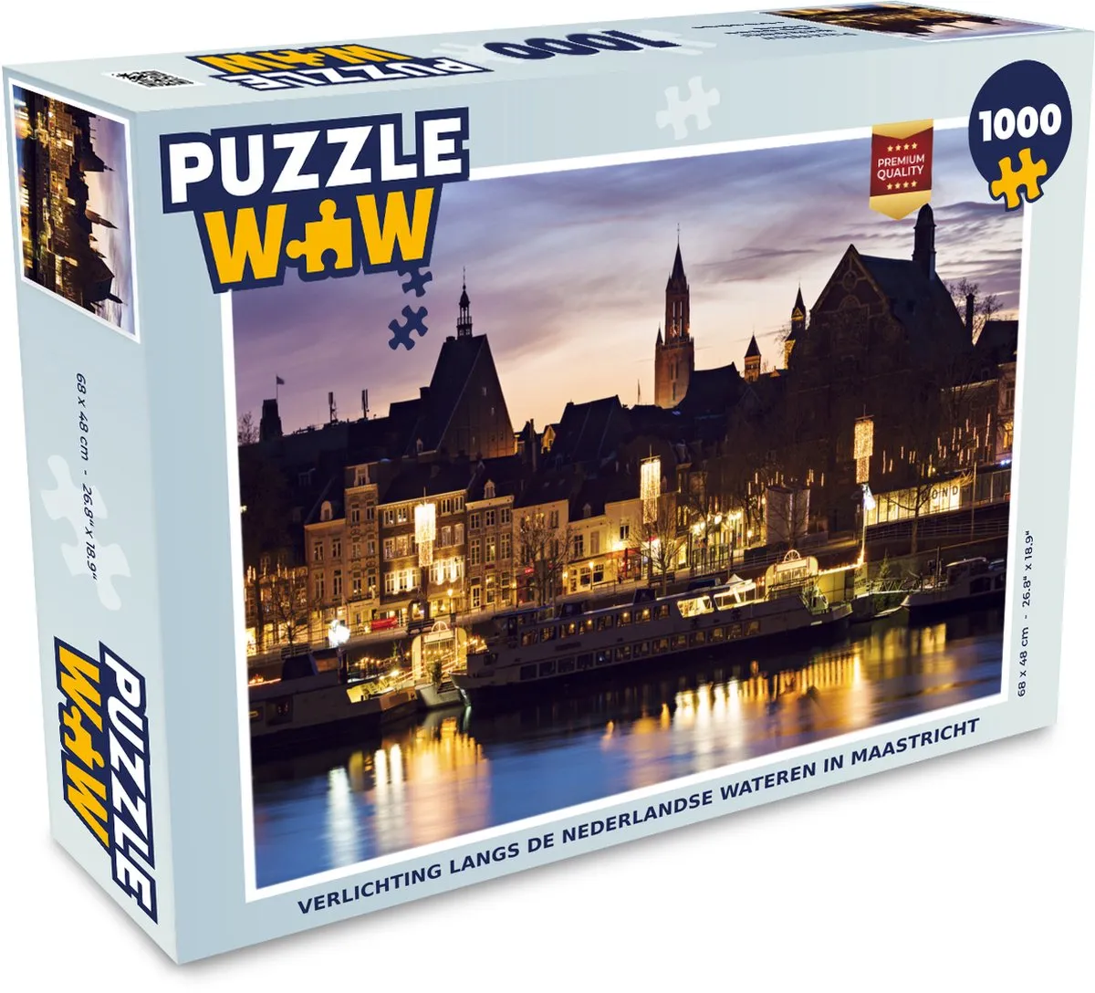 PuzzleWow Maastricht Legpuzzel 1000 Stuks - Multicolor