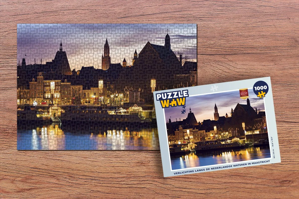PuzzleWow Maastricht Legpuzzel 1000 Stuks - Multicolor