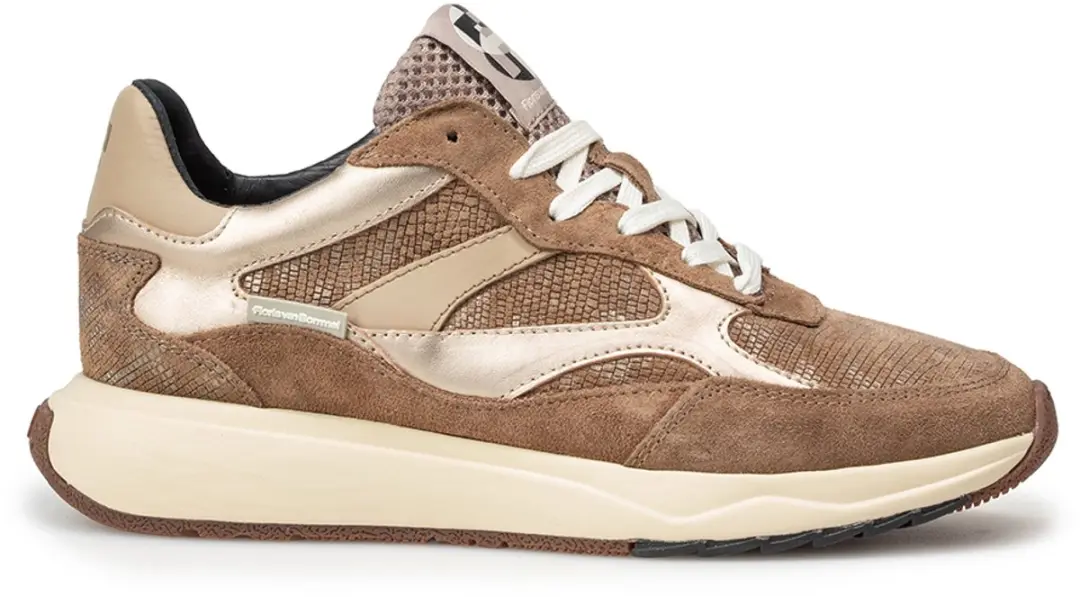 Floris van Bommel Suvi 05.03 Dames Sneaker - Taupe - Maat 40
