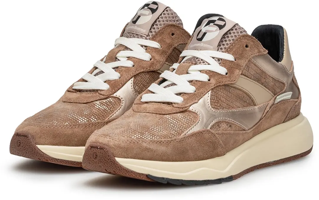 Floris van Bommel Suvi 05.03 Dames Sneaker - Taupe - Maat 40