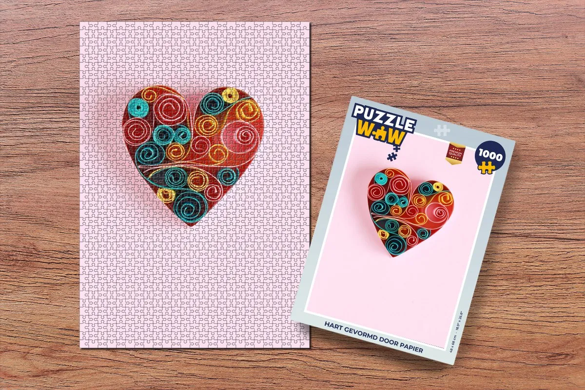 PuzzleWow Hart Legpuzzel 1000 Stuks - Multicolor