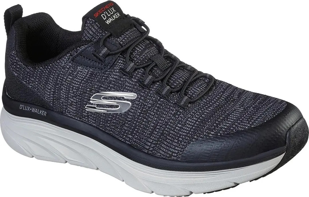 Skechers D'LUX Walker Pensive Heren Sneakers 44 - Zwart/Wit - afbeelding 3 van 6