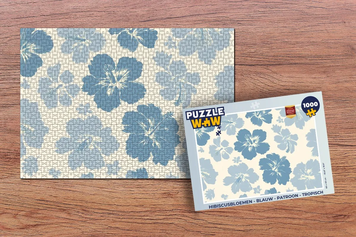 PuzzleWow Hibiscusbloemen Legpuzzel 1000 Stuks - Multicolor