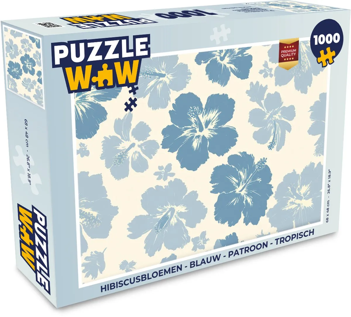 PuzzleWow Hibiscusbloemen Legpuzzel 1000 Stuks - Multicolor