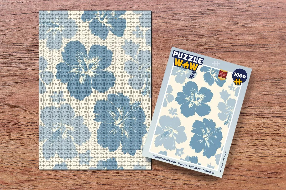 PuzzleWow Hibiscusbloemen Legpuzzel 1000 Stuks - Multicolor