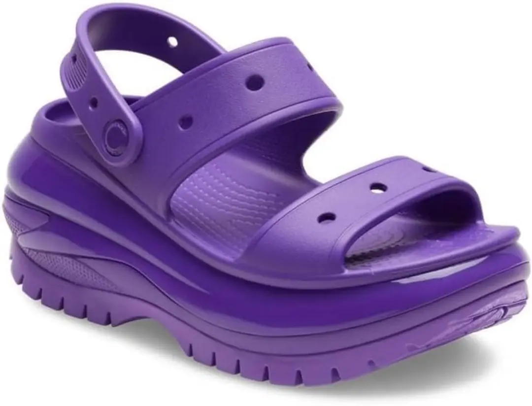 Crocs Classic Mega Crush Sandalen Neon Paars Maat 39/40 US M7/W9