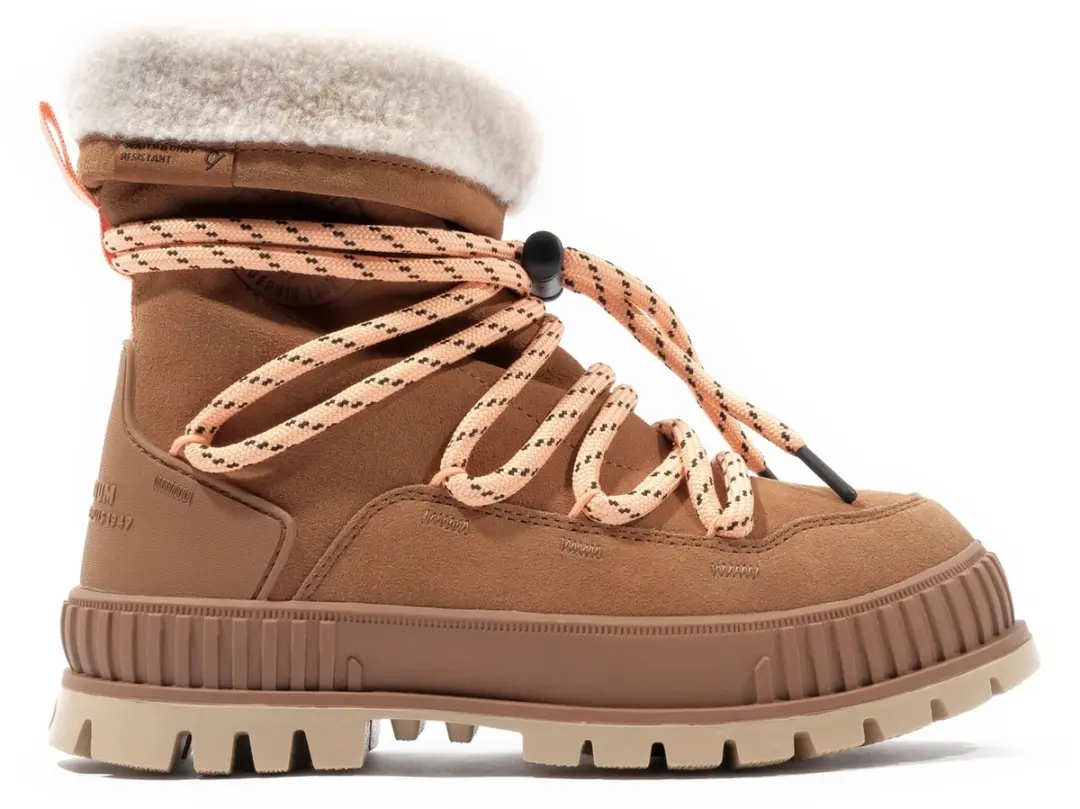 Palladium PALLASHOCK HIVER Dames Veterschoenen - Cognac 40