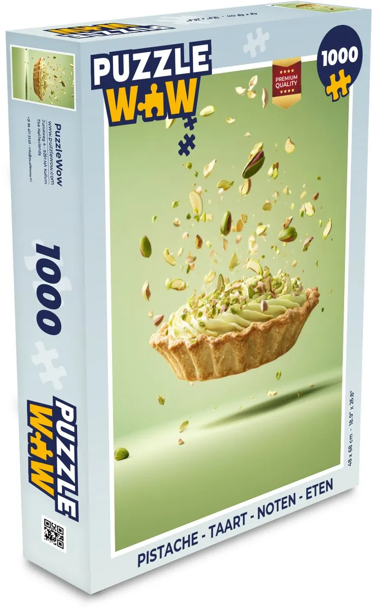 PuzzleWow Puzzel Pistache Taart 1000 Stuks