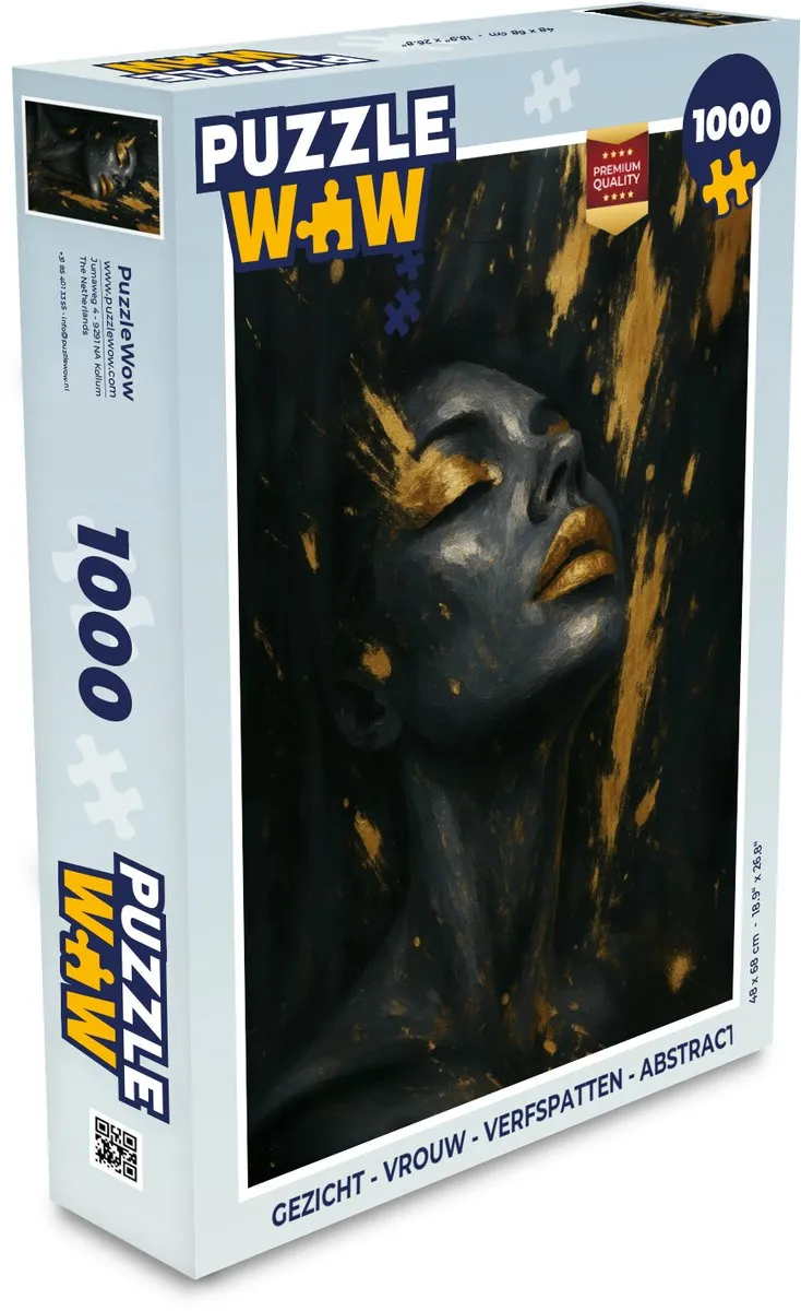 PuzzleWow Gezicht - Vrouw Legpuzzel 1000 Stuks - Abstract