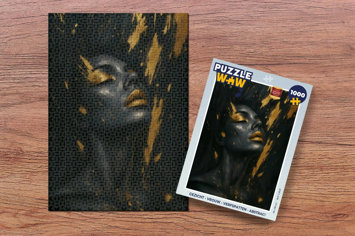 PuzzleWow Gezicht - Vrouw Legpuzzel 1000 Stuks - Abstract