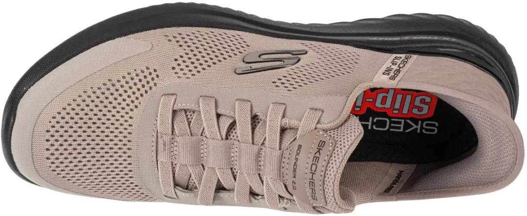 Skechers Slip-Ins Bounder 2.0 232459-TPBK Sneakers - 39.5 - Beige - afbeelding 3 van 5