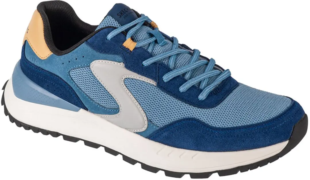 Skechers Fury Lace Low Sneaker - Blauw Combi - afbeelding 3 van 6