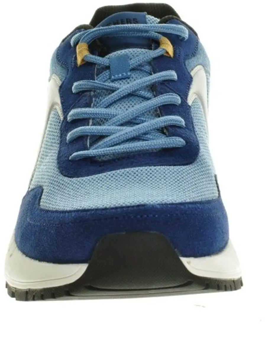 Skechers Fury Lace Low Sneaker - Blauw Combi - afbeelding 5 van 6