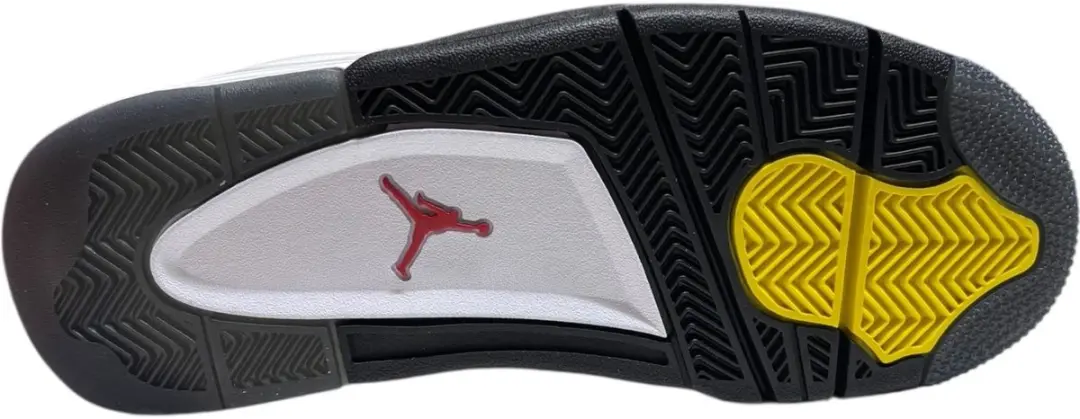 Nike Air Jordan 4 RM PRM Sneakers - Heren - Wit/Zwart/Grijs/Geel - afbeelding 3 van 6