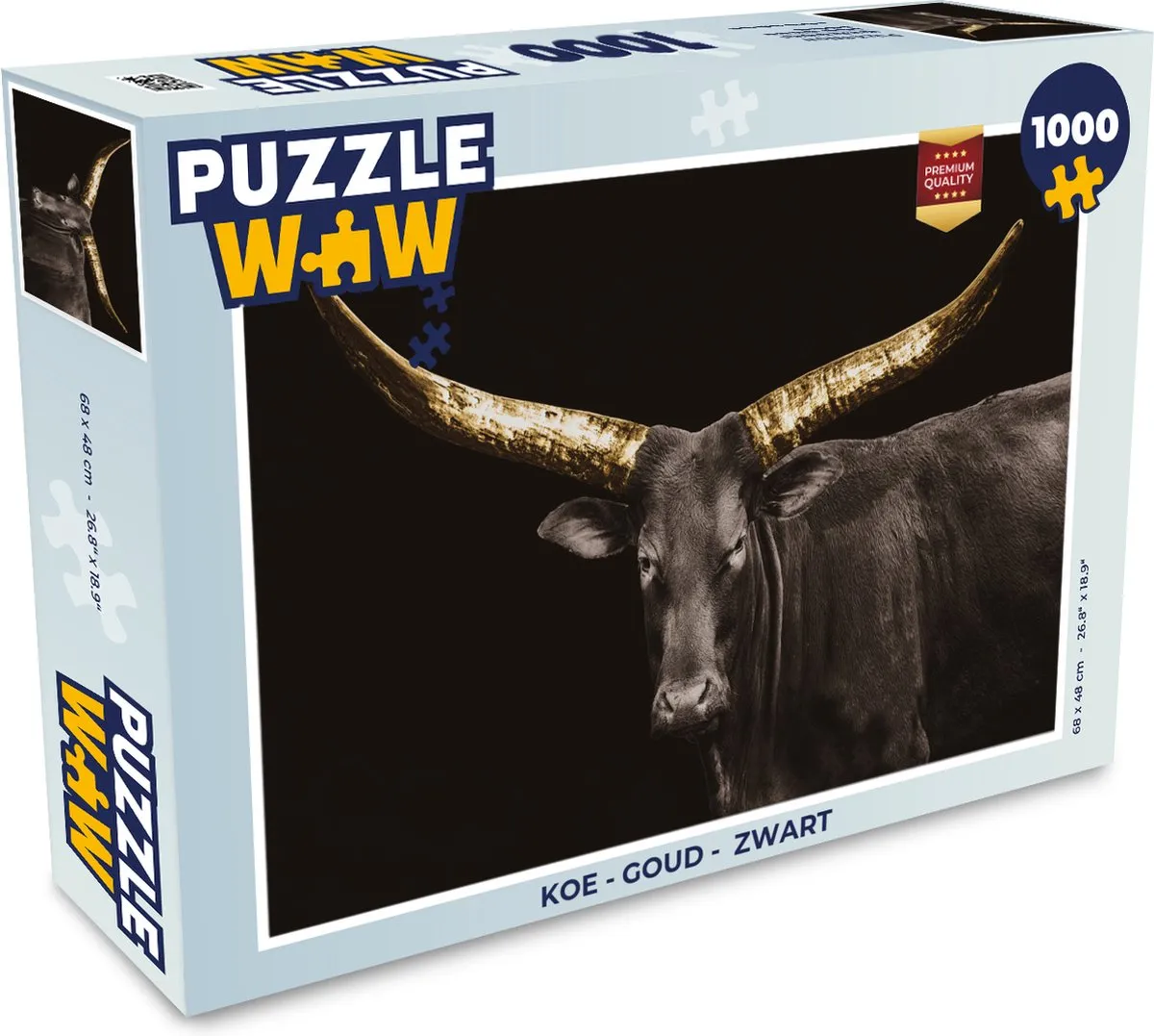 PuzzleWow Koe Legpuzzel 1000 Stuks - Multicolor