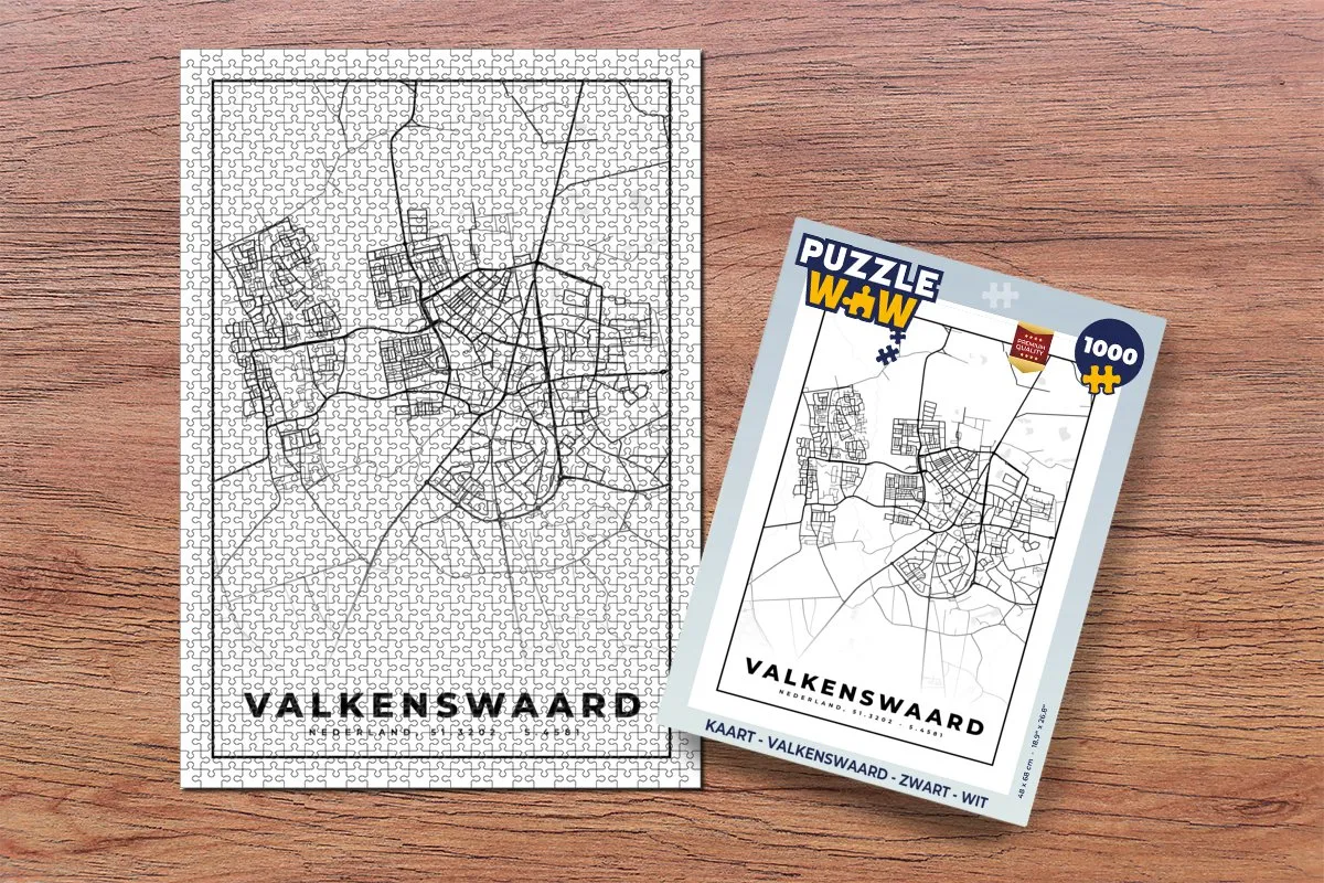 PuzzleWow Valkenswaard Legpuzzel 1000 Stuks - Multicolor