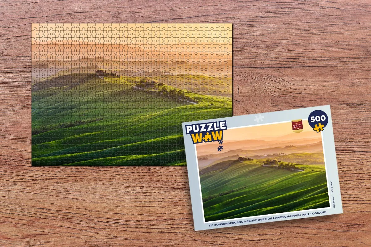 PuzzleWow Toscane Legpuzzel 500 Stuks - Multicolor