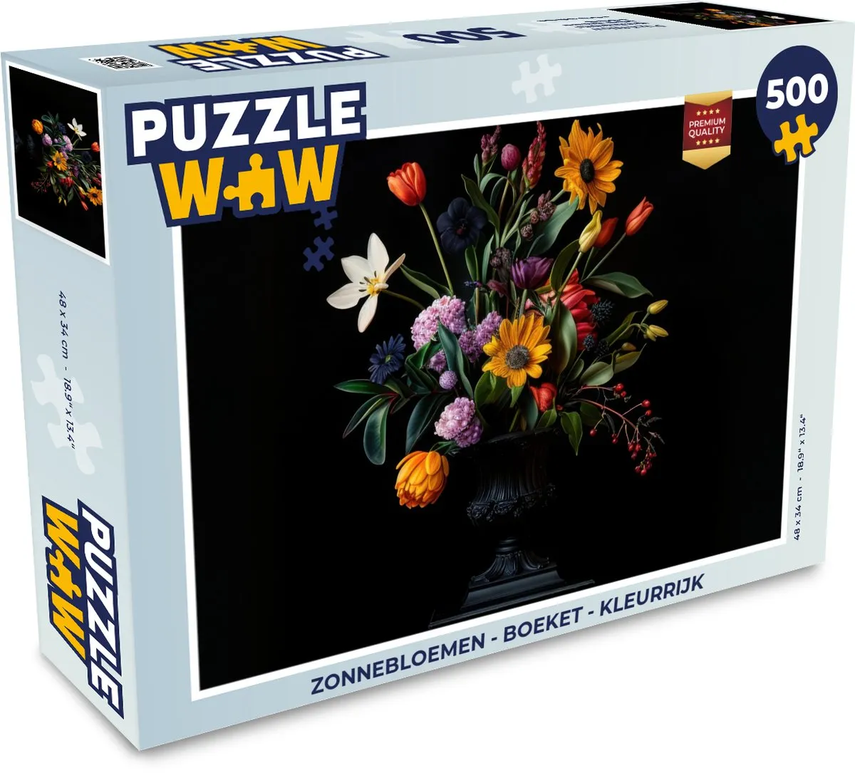PuzzleWow Zonnebloemen Boeket Legpuzzel 500 Stuks