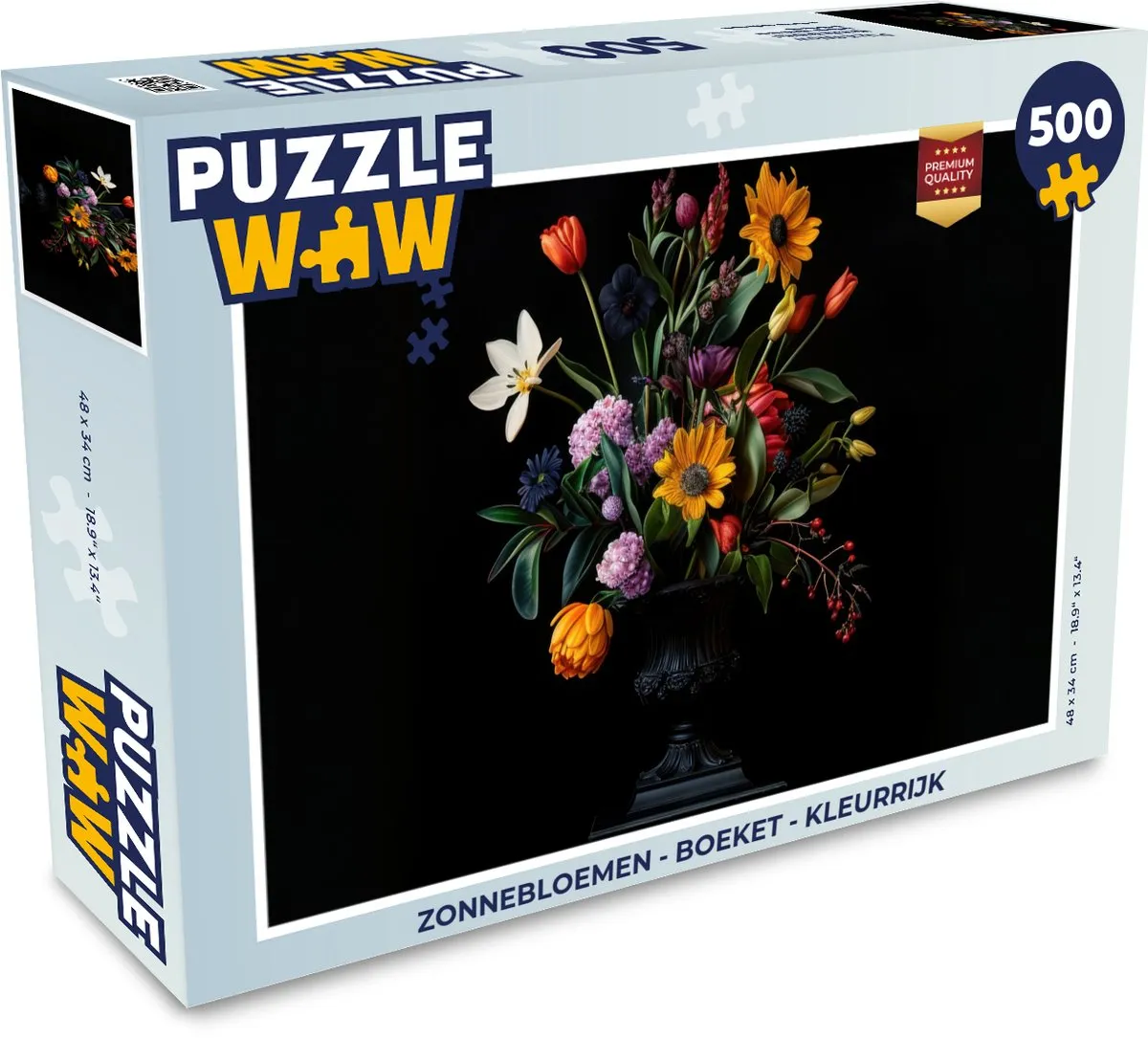 PuzzleWow Zonnebloemen Boeket Legpuzzel 500 Stuks
