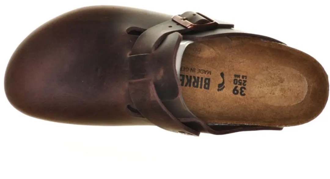 Birkenstock Boston FL Narrow Heren Clogs - Maat 43 - Habana