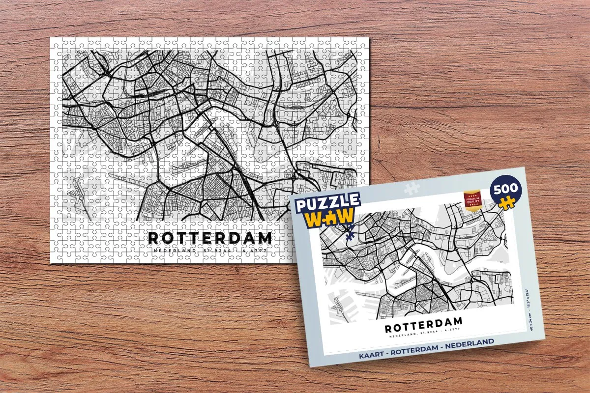 PuzzleWow Rotterdam Legpuzzel 500 Stuks - Multicolor