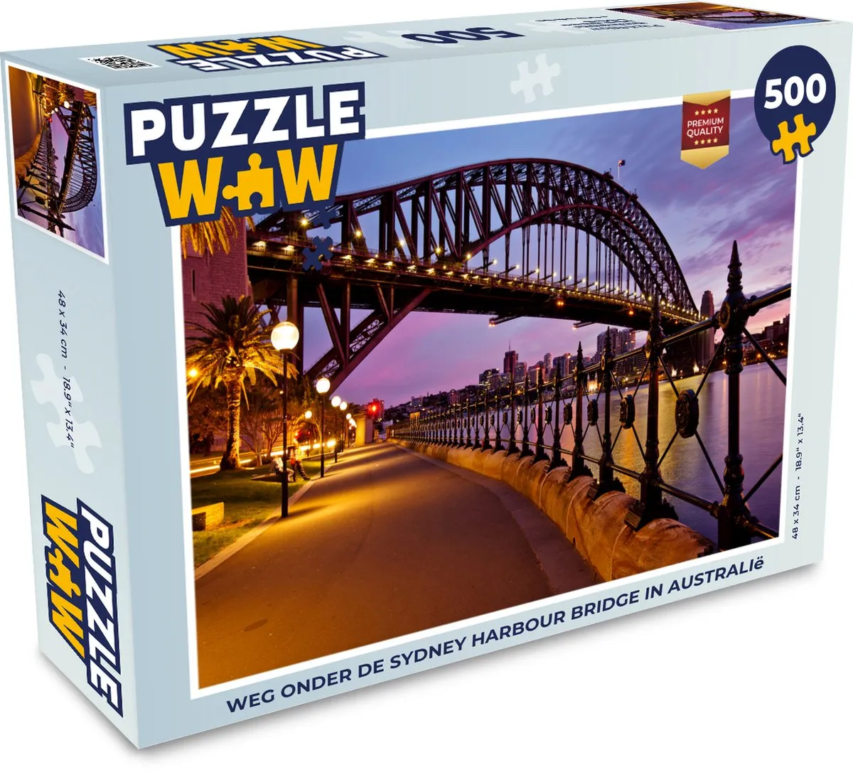 PuzzleWow Sydney Harbour Bridge Legpuzzel 500 Stuks - Multicolor