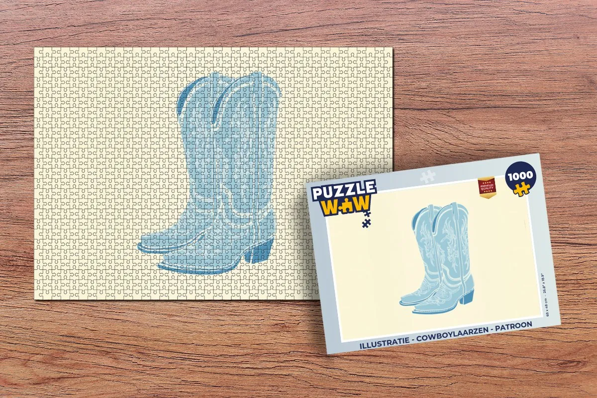 PuzzleWow Cowboylaarzen Legpuzzel 1000 Stuks - MPN 8721375316405