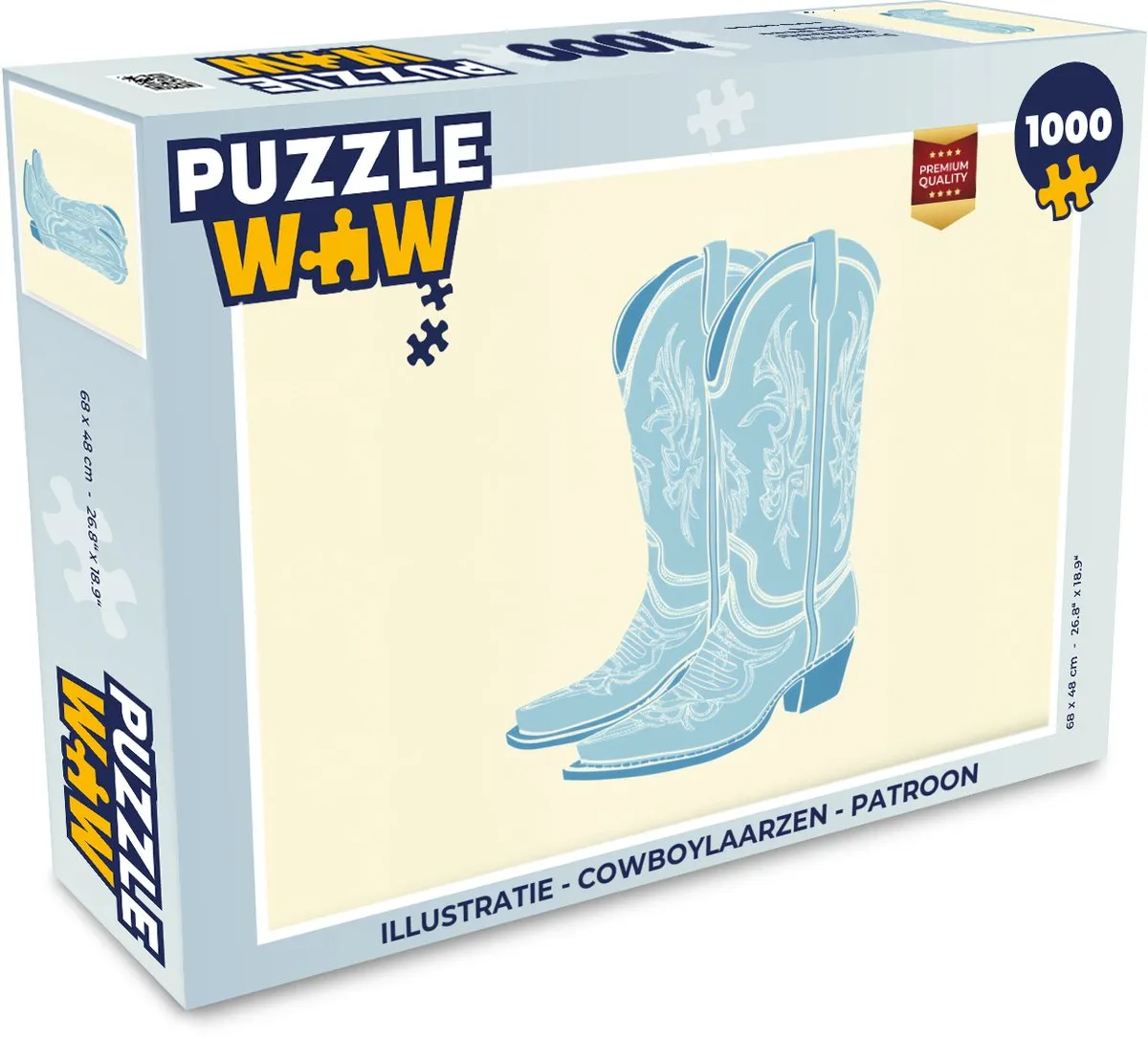 PuzzleWow Cowboylaarzen Legpuzzel 1000 Stuks
