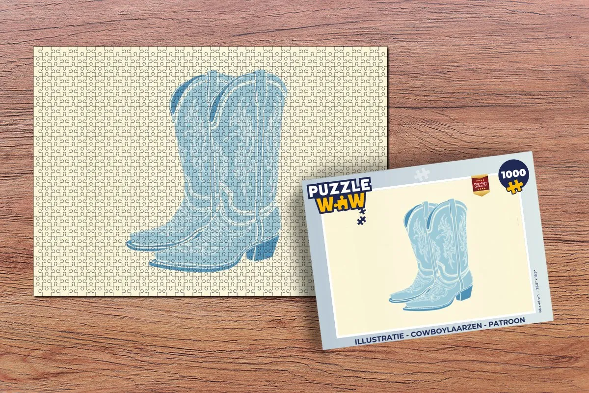 PuzzleWow Cowboylaarzen Legpuzzel 1000 Stuks - MPN 8721375316405