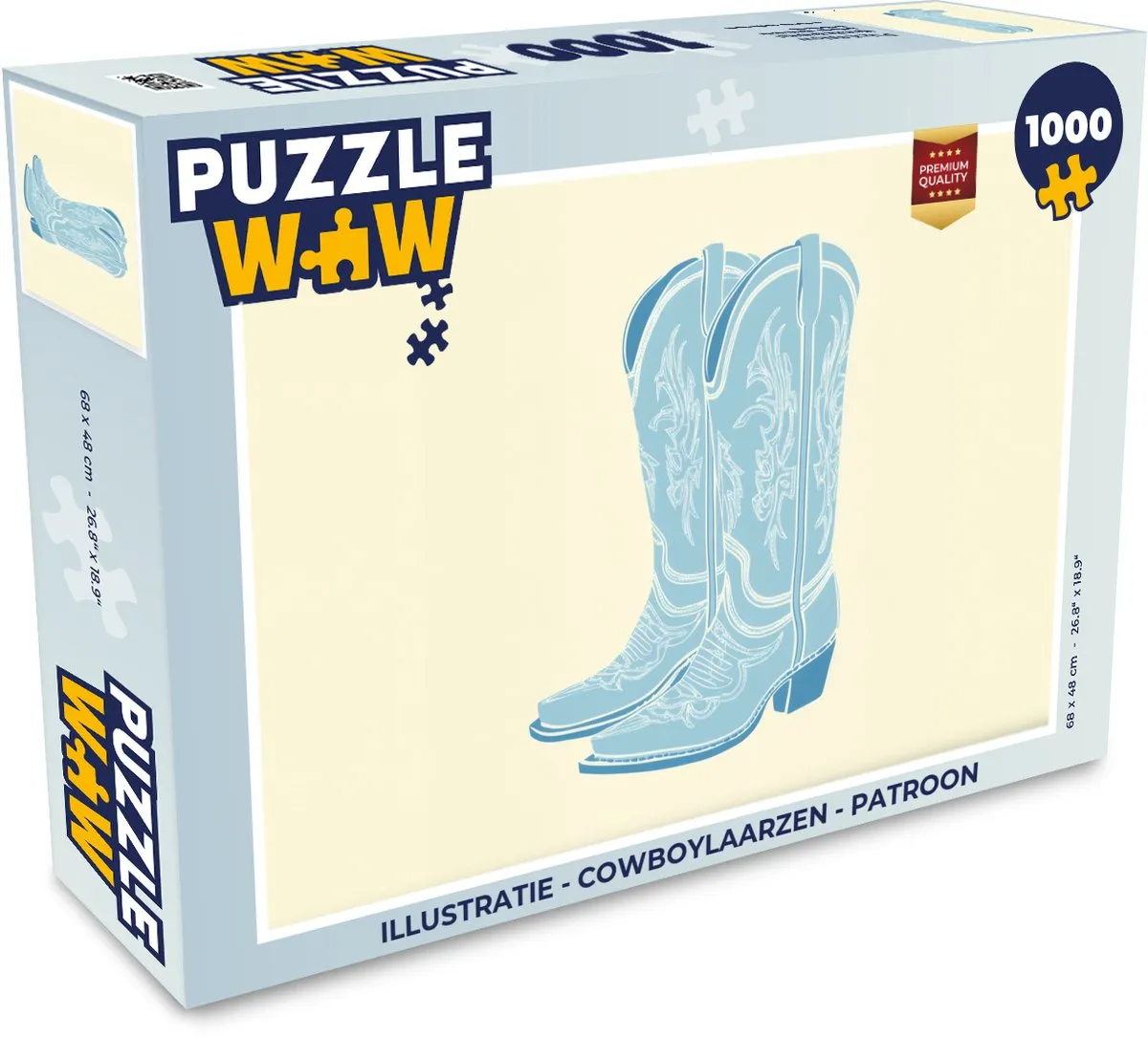 PuzzleWow Cowboylaarzen Legpuzzel 1000 Stuks - MPN 8721375316405