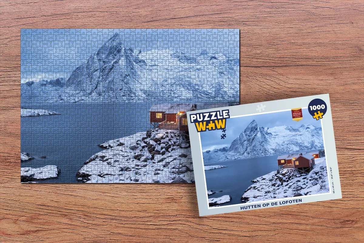 PuzzleWow Legpuzzel Lofoten 1000 Stuks - Multicolor