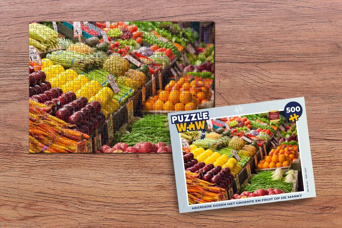 PuzzleWow Fruit Amerika Legpuzzel 500 Stuks - Multicolor