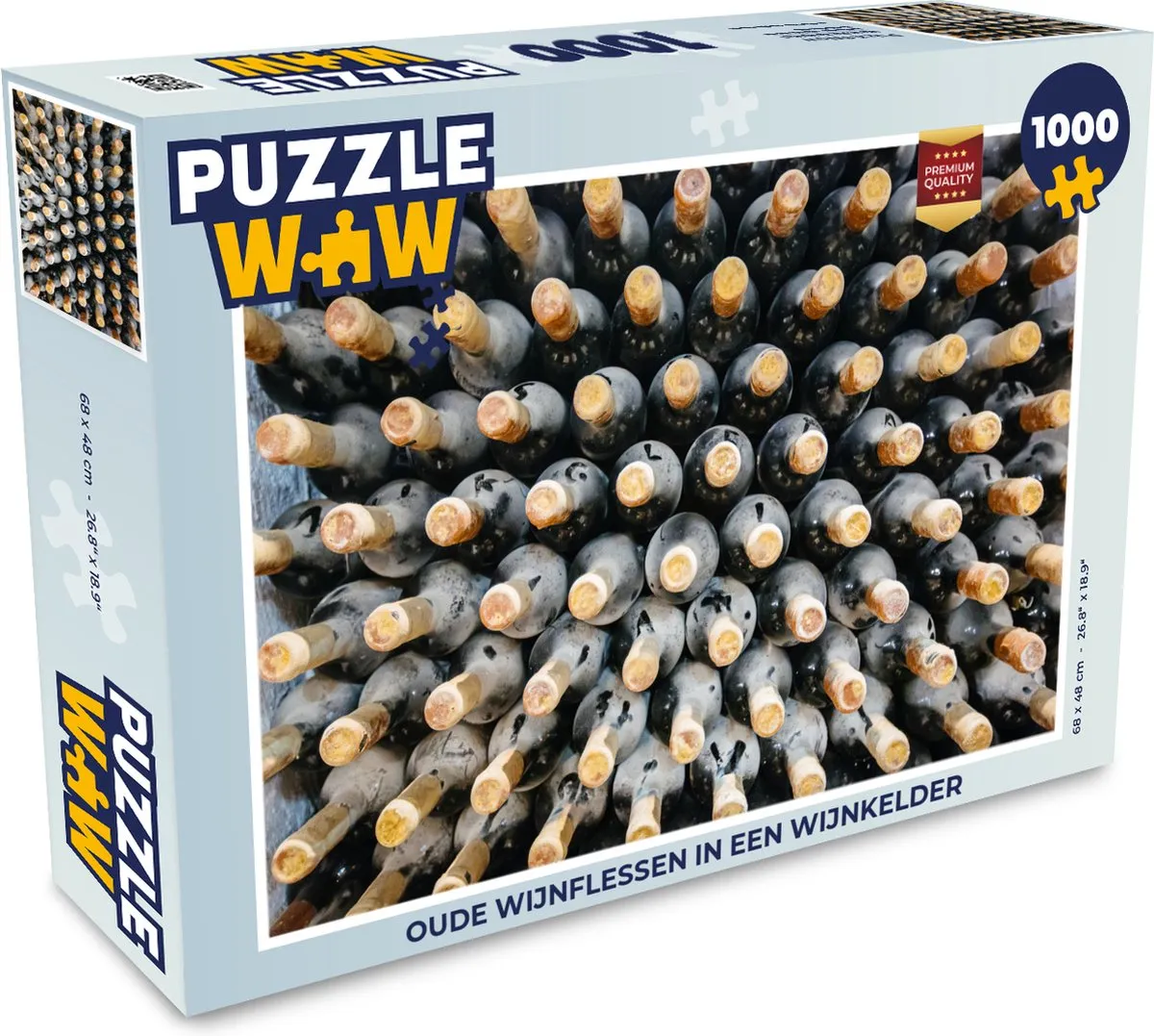 PuzzleWow Legpuzzel Oude Wijnflessen 1000 Stuks - Multicolor
