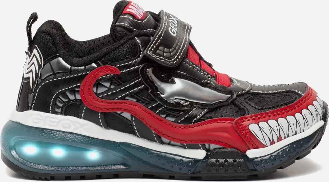 Geox J Bayonyc sneakers zwart Imitatieleer