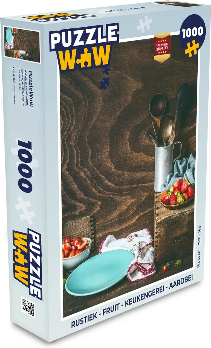 PuzzleWow Rustiek Fruit Legpuzzel 1000 Stuks - Multicolor