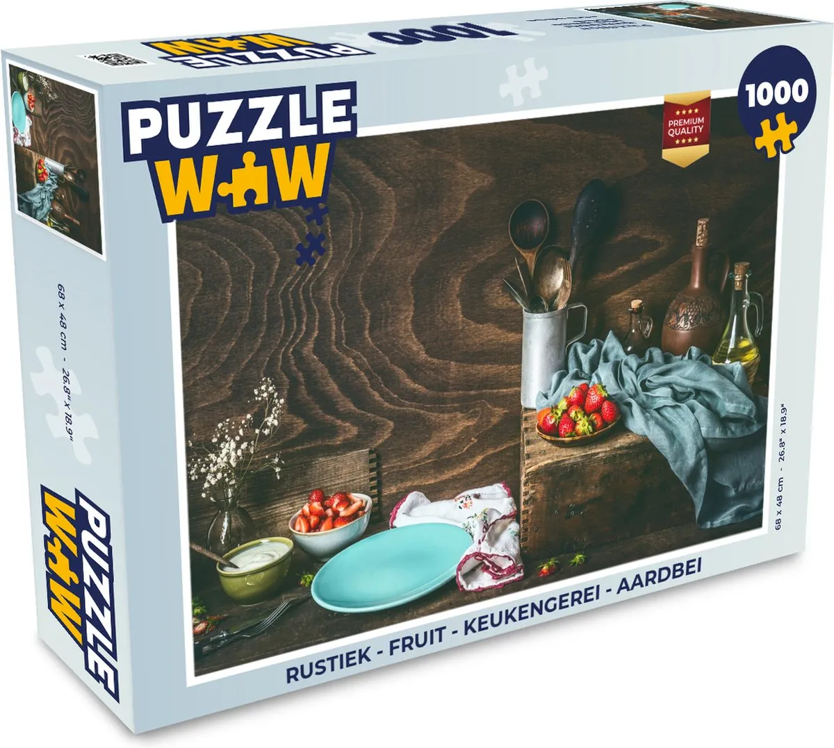 PuzzleWow Rustiek Fruit Legpuzzel 1000 Stuks - Multicolor