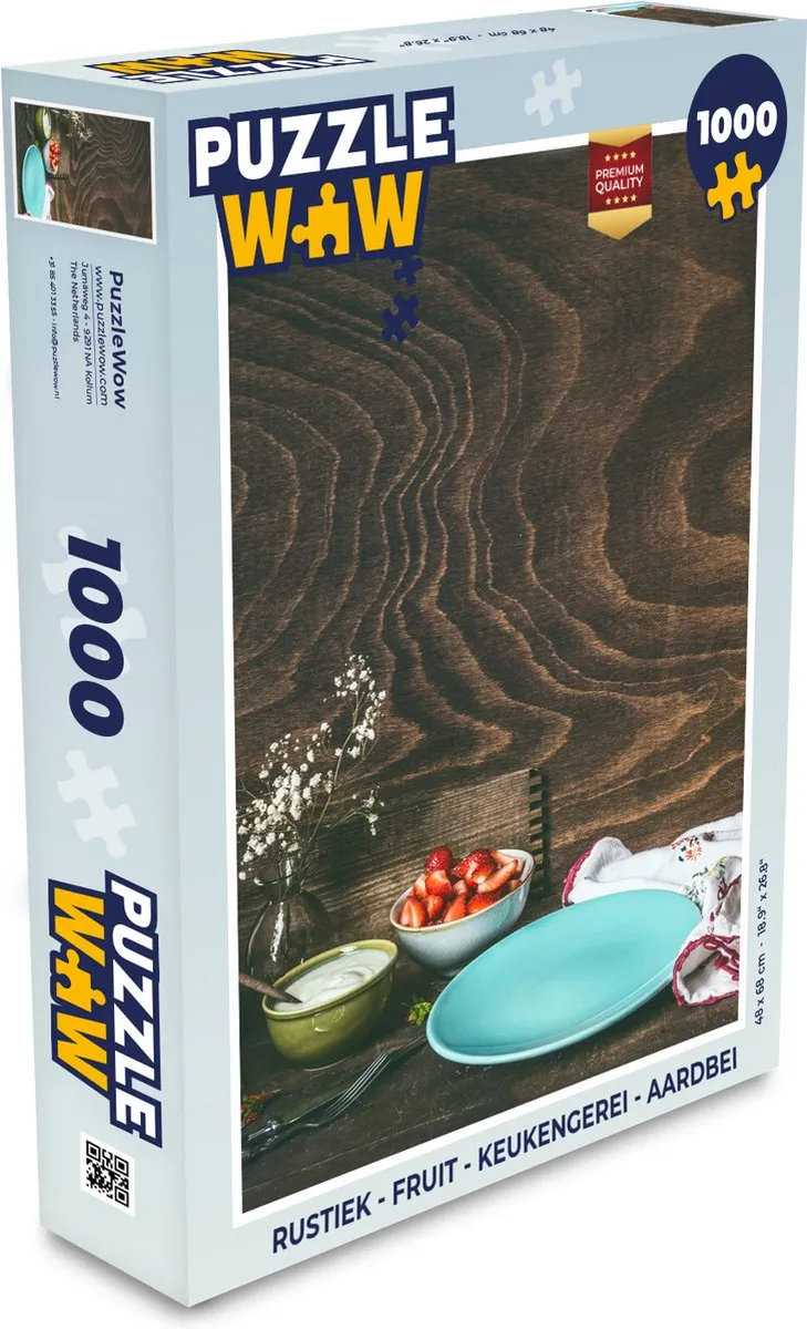 PuzzleWow Rustiek Fruit Legpuzzel 1000 Stuks - Multicolor